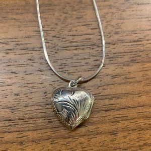 Heart locket 925 silver necklace